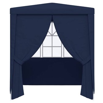 Partytent met zijwanden professioneel 90 g/m&sup2; 2x2 m blauw