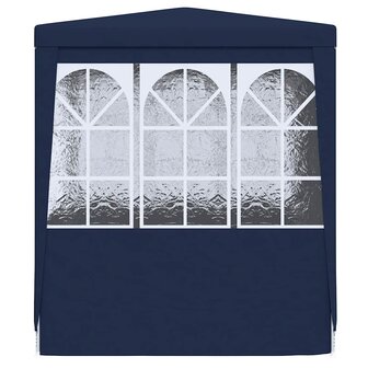 Partytent met zijwanden professioneel 90 g/m&sup2; 2x2 m blauw