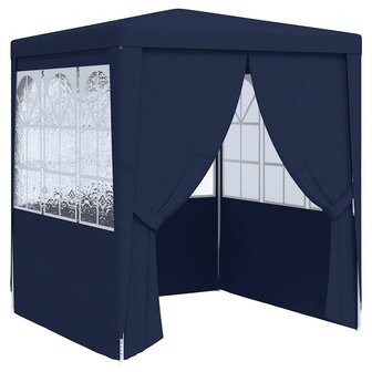 Partytent met zijwanden professioneel 90 g/m&sup2; 2,5x2,5 m blauw