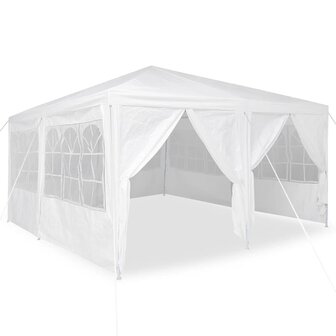 Partytent Wit 400 x 400 x 266 cm Polyester en staal