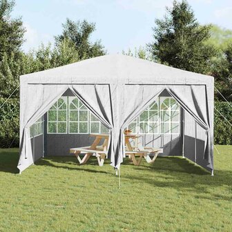 Partytent Wit 400 x 400 x 266 cm Polyester en staal