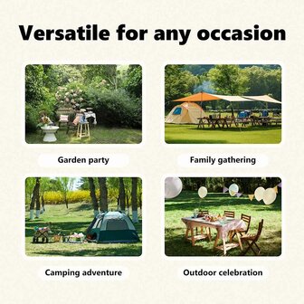 Partytent inklapbaar met zijwanden 2x2 m blauw