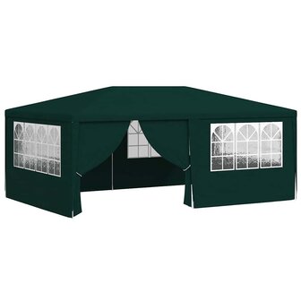 Partytent met zijwanden professioneel 90 g/m&sup2; 4x6 m groen