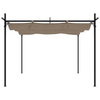 Pergola met uitschuifbaar dak 295x292x230 taupe
