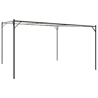 Prieel 4x4 m 180 g/m&sup2; stof en staal wit