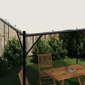Prieel 4x4 m 180 g/m&sup2; stof en staal wit