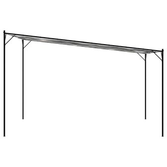 Prieel 4x4 m 180 g/m&sup2; stof en staal wit