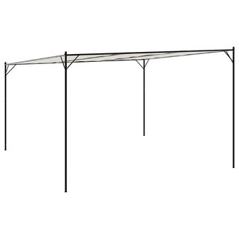 Prieel 4x4 m 180 g/m&sup2; stof en staal wit