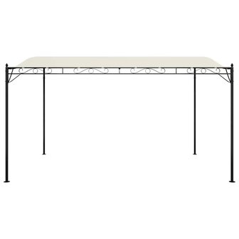 Luifel 4x3 m 180 g/m&sup2; stof en staal cr&egrave;mekleurig