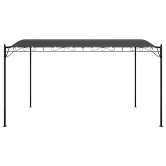 Luifel 4x3 m 180 g/m&sup2; stof en staal antracietkleurig