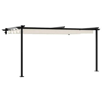 Wandgemonteerde Pergola Cr&egrave;me Staal