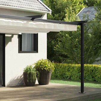 Wandgemonteerde Pergola Cr&egrave;me Staal