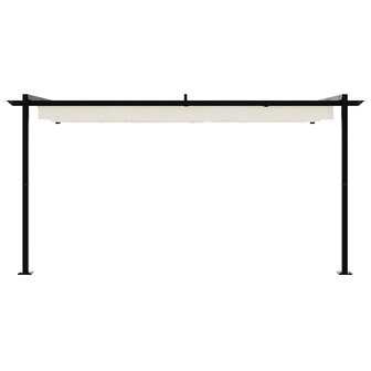 Wandgemonteerde Pergola Cr&egrave;me Staal