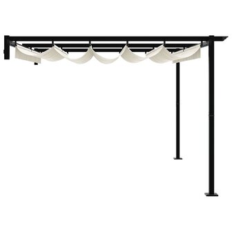 Wandgemonteerde Pergola Cr&egrave;me Staal