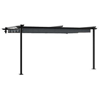 Wandgemonteerde Pergola Antraciet Staal