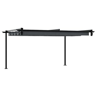 Wandgemonteerde Pergola Antraciet Staal