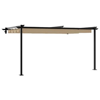 Wandgemonteerde Pergola Taupe Staal