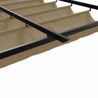 Wandgemonteerde Pergola Taupe Staal