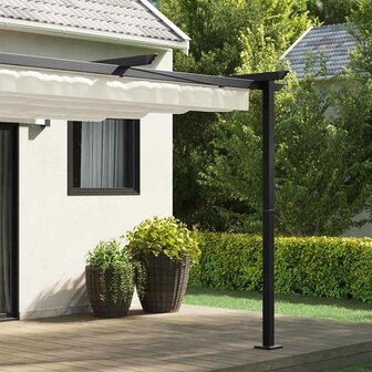 Wandgemonteerde Pergola Cr&egrave;me Staal
