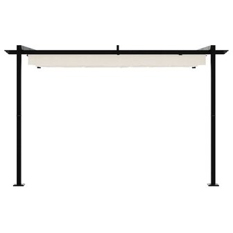 Wandgemonteerde Pergola Cr&egrave;me Staal