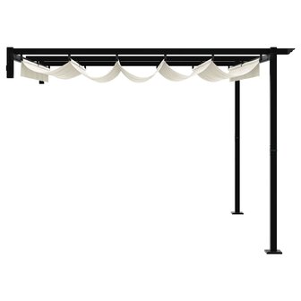 Wandgemonteerde Pergola Cr&egrave;me Staal