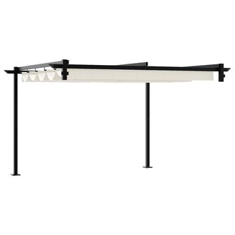 Wandgemonteerde Pergola Cr&egrave;me Staal