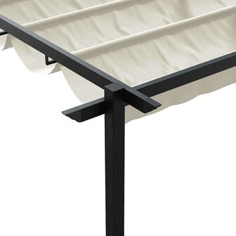 Wandgemonteerde Pergola Cr&egrave;me Staal