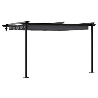 Wandgemonteerde Pergola Antraciet Staal