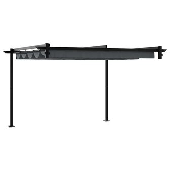 Wandgemonteerde Pergola Antraciet Staal