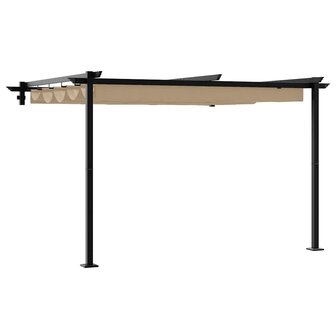 Wandgemonteerde Pergola Taupe Staal