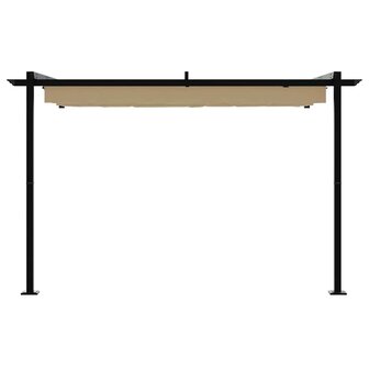 Wandgemonteerde Pergola Taupe Staal