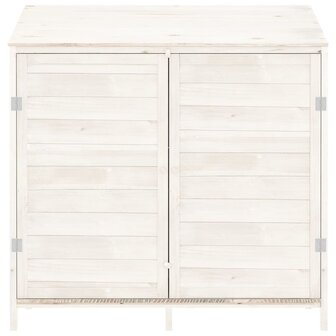 Tuinschuur 102x52x112 cm massief vurenhout wit