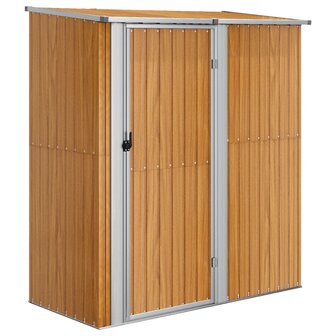 Tuinschuur 180,5x97x209,5 cm gegalvaniseerd staal bruin