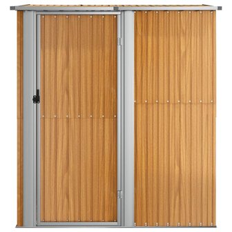 Tuinschuur 180,5x97x209,5 cm gegalvaniseerd staal bruin