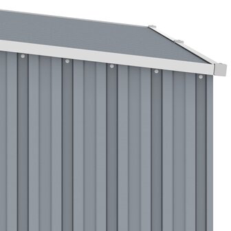 Brandhoutschuur 245x98x159 cm gegalvaniseerd staal grijs
