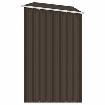 Brandhoutschuur 245x98x159 cm gegalvaniseerd staal bruin