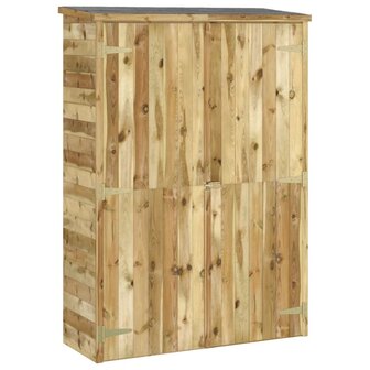 Tuinschuur 123x45x171 cm ge&iuml;mpregneerd massief grenenhout