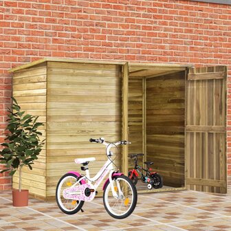 Fietsschuur 232x110x170 cm ge&iuml;mpregneerd grenenhout