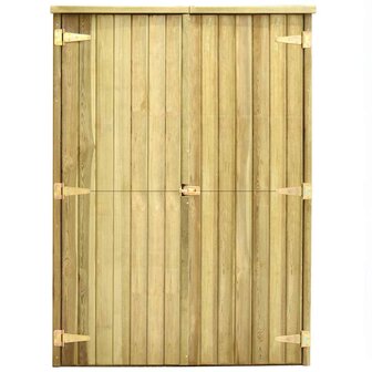 Tuinschuur 123x50x171 cm ge&iuml;mpregneerd grenenhout