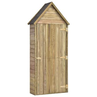 Tuinschuur met deur 69,5x32x178 cm ge&iuml;mpregneerd grenenhout