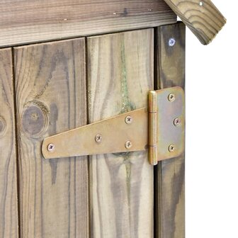 Tuinschuur met deur 69,5x32x178 cm ge&iuml;mpregneerd grenenhout