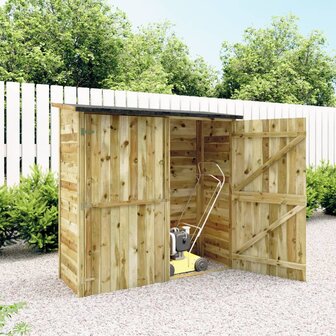 Tuinschuur 182x76x175 cm ge&iuml;mpregneerd grenenhout