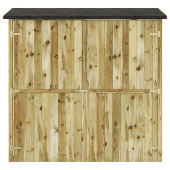 Tuinschuur 182x76x175 cm ge&iuml;mpregneerd grenenhout