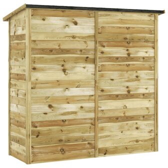 Tuinschuur 182x76x175 cm ge&iuml;mpregneerd grenenhout