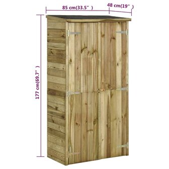 Tuinschuur 85x48x177 cm grenenhout