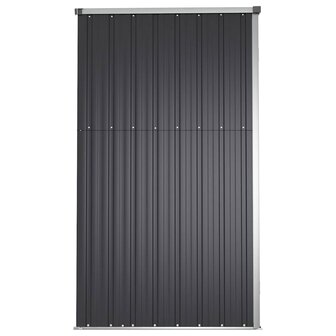 Tuinschuur 225x89x161 cm gegalvaniseerd staal antracietkleurig