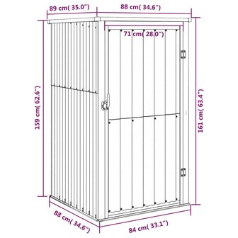 Tuinschuur 88x89x161 cm gegalvaniseerd staal groen