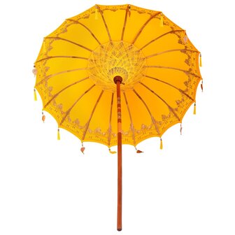 Balinese Parasol Geel (180-190) x 260 cm Katoen en massief hout