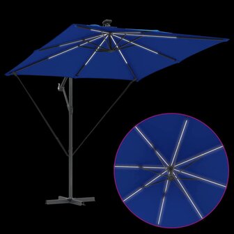 Cantilever Banana Parasol Blauw 249 x 249 x 250 cm