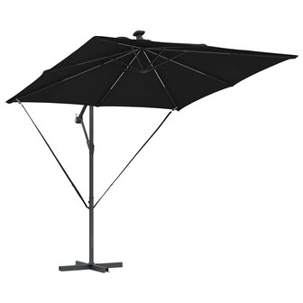 Cantilever Banana Parasol Zwart 249 x 249 x 250 cm